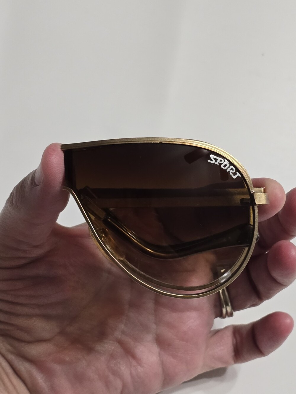 Vintage 80s Sport Brown Gradient Aviator Sunglasses - Picture 16 of 16